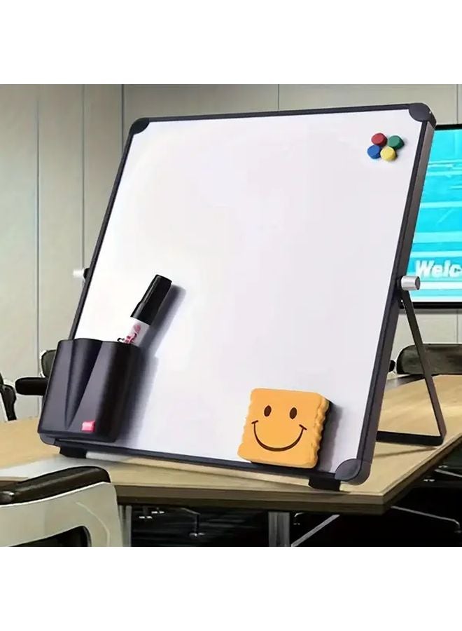 Black Portable Magnetic Desktop Whiteboard Aluminum Alloy Foldable Stand For Office Study Writing - Image 3
